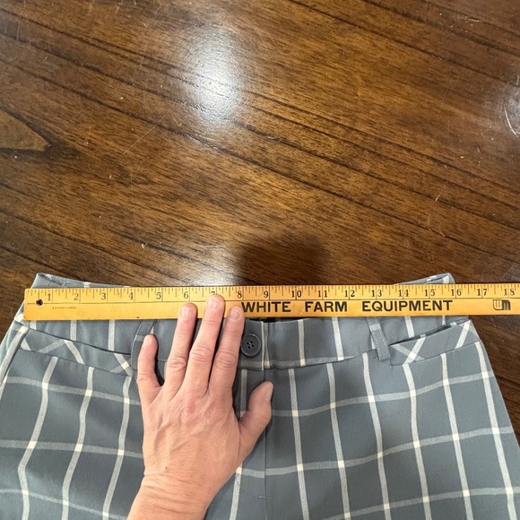 Cleo petites Everybody ankle pants grey and white size 10 petite - Picture 10 of 11